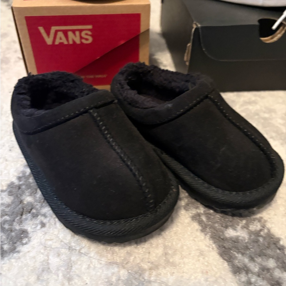 Cat & Jack Black Slip-On Cozy Shoes
